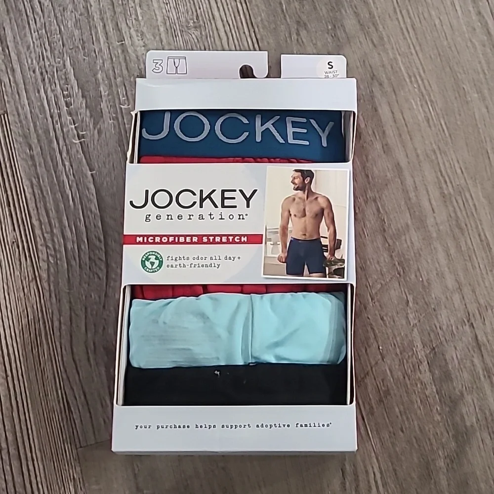 Jockey Generation MicroFiber Stretch 3 Pack-Long Leg Boxer Briefs Size Small